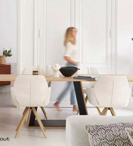 Stoel Mobitec Mood#95 - houten frame spinpoot