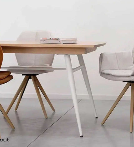 Stoel Mobitec Mood#95 - houten frame spinpoot