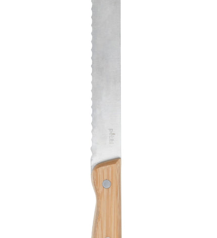 "Bread and Cutting Board with 2 Knives and Magnetic Holder"
