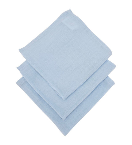 Muslin Nappies 30 x 30 cm, 3 pcs, Blue