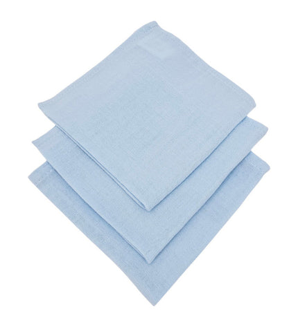 Muslin Nappies 30 x 30 cm, 3 pcs, Blue