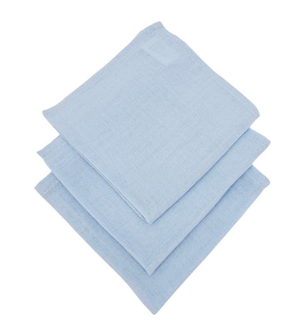 Muslin Nappies 30 x 30 cm, 3 pcs, Blue