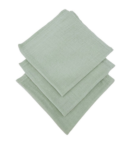 Muslin nappies 30 x 30 cm, 3 pcs, mint