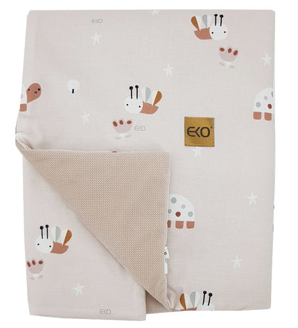 Blanket and play mat with velvet lining — Bees