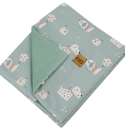 Blanket and play mat with velvet fabric lining - Dogs