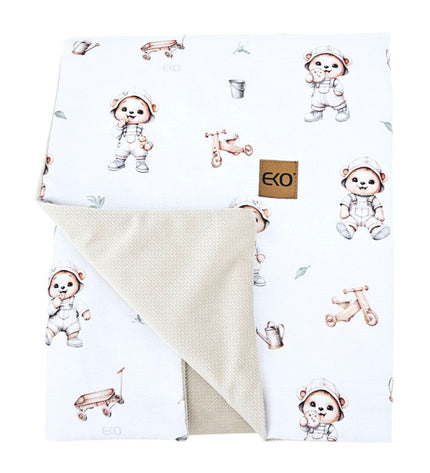 Educational play mat with lining Velvet Gardener Bear