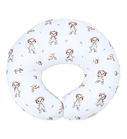 Velvet breastfeeding crescent pillow GARDENER BEAR