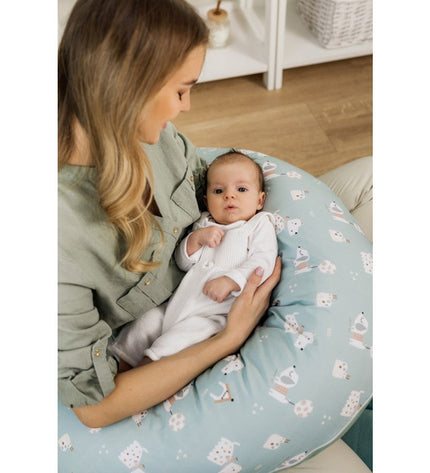 Velvet breastfeeding crescent pillow GARDENER BEAR
