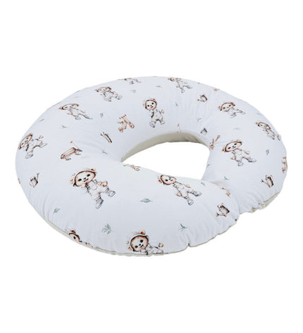 Velvet breastfeeding crescent pillow GARDENER BEAR
