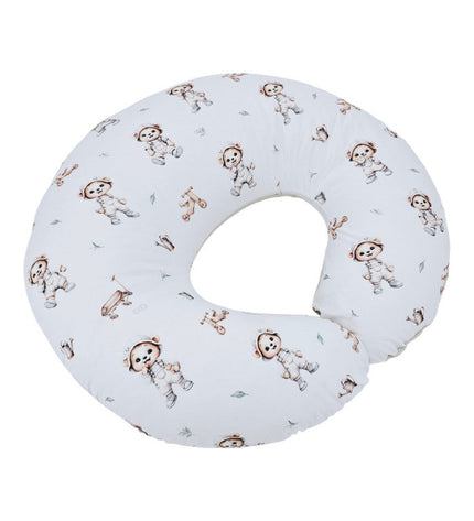 Velvet breastfeeding crescent pillow GARDENER BEAR