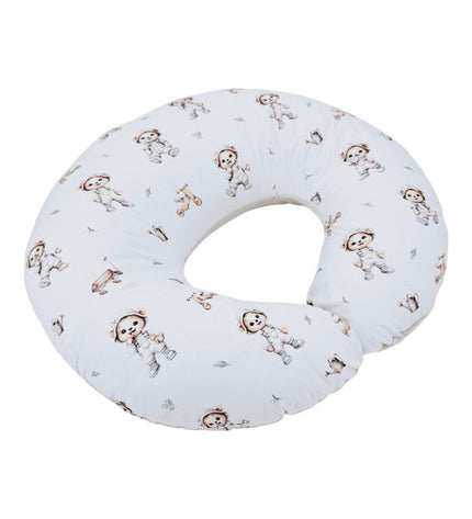 Velvet breastfeeding crescent pillow GARDENER BEAR