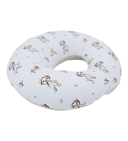 Velvet breastfeeding crescent pillow GARDENER BEAR