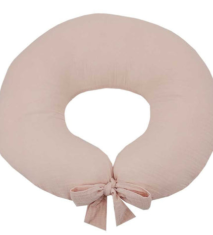 Muslin nursing crescent Rose Pink
