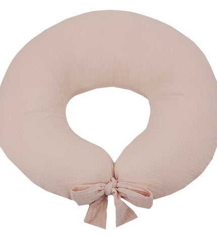 Muslin nursing crescent Rose Pink