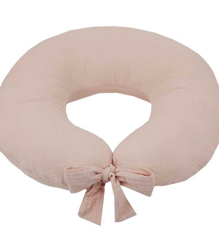Muslin nursing crescent Rose Pink