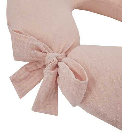 Muslin nursing crescent Rose Pink