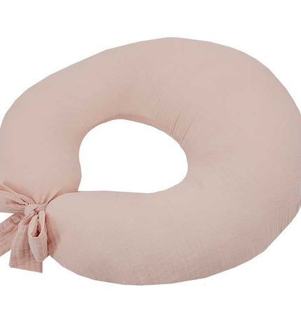 Muslin nursing crescent Rose Pink