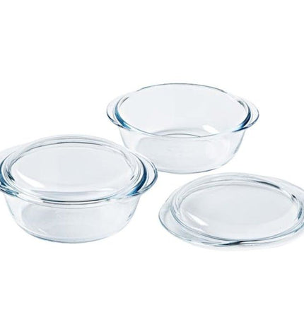 Set of 2 baking dishes - PYREX - Glass - Round - 2.3 L
