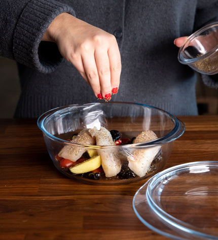 Essentials Round Bowl with Lid Set of 3 Pieces