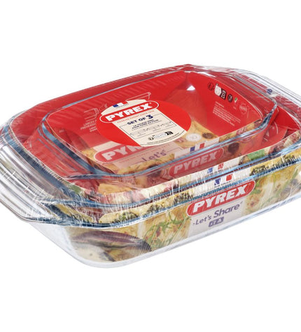 Must Have Kits Baking Dish Rectangle with Handles 3-Piece