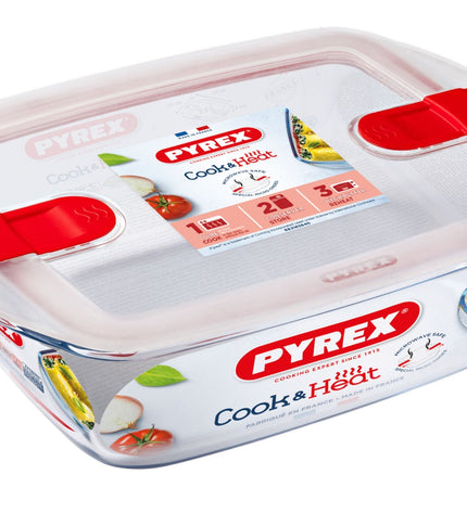 Ensemble de 3 plats rectangulaires Cook & Heat de 1,1 litre