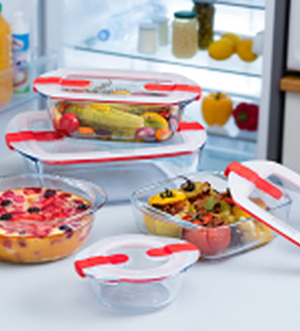Ensemble de 3 plats rectangulaires Cook & Heat de 1,1 litre