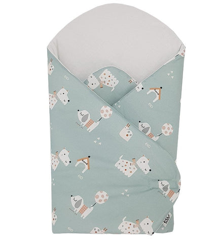 Printed Cotton Swaddle Blanket - Dogs
