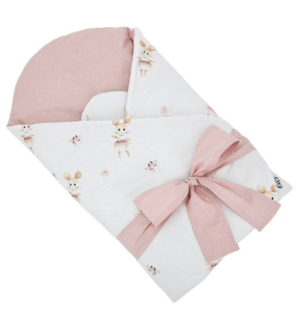 Printed cotton cone with coconut ballerina mouse