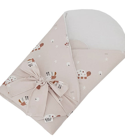 Printed Cotton Swaddle Blanket with Coconut Bees