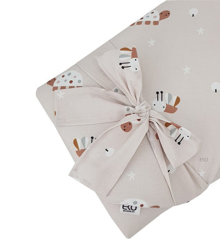 Printed Cotton Swaddle Blanket with Coconut Bees