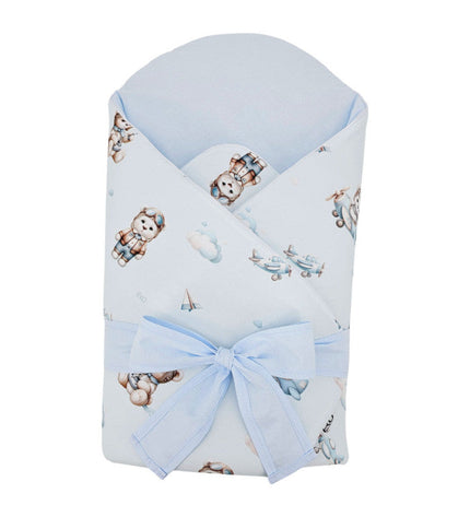 Printed cotton cone with coconut fiber filling, PILOT BEAR