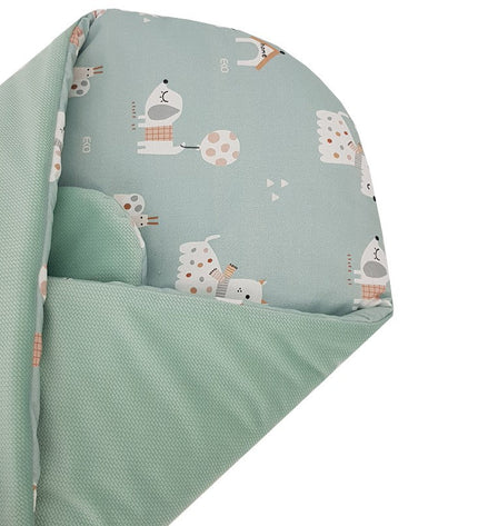 Velvet Cotton Swaddle Blanket - Dogs