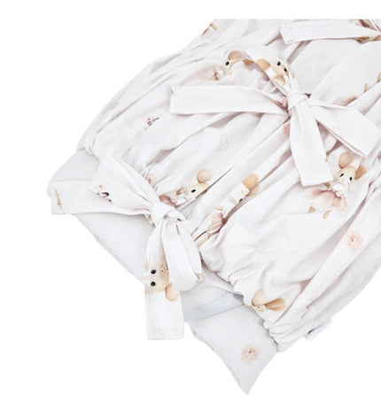 Printed cotton cone with coconut ballerina mouse