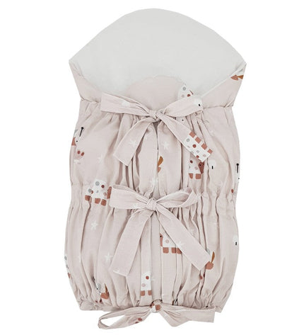Printed Cotton Swaddle Blanket with Coconut Bees