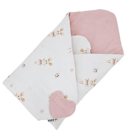 Double-sided printed cotton horn BALLERINA MOUSE