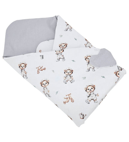 Double-sided printed cotton horn GARDENER BEAR