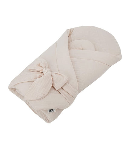Muslin Swaddle Blanket with Coconut Beige