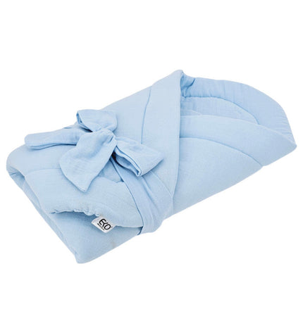 Muslin Swaddle Blanket with Coconut BLUE