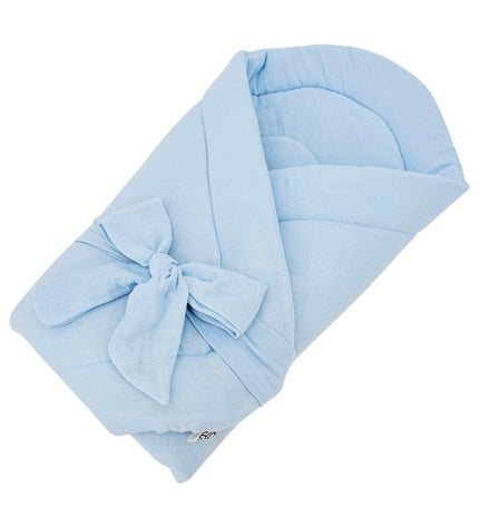 Muslin Swaddle Blanket with Coconut BLUE
