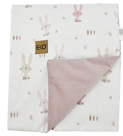 Educational play mat with lining, Velvet Bunny / Rose Pink