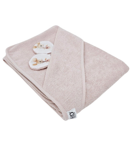 Bamboo bath cover Ballerina Mouse / Rose Pink