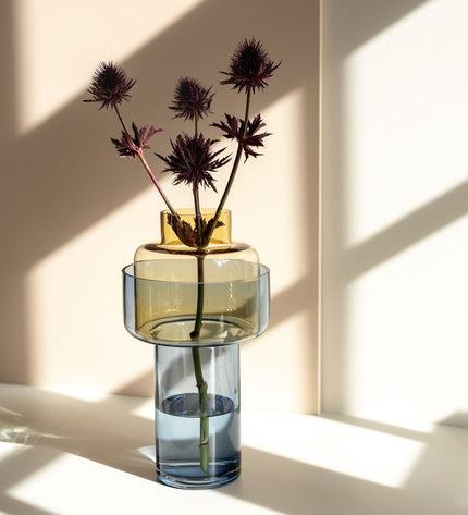 Vase Aura Amber Two-Piece 31 cm