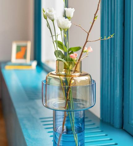 Vase Aura Amber Two-Piece 31 cm