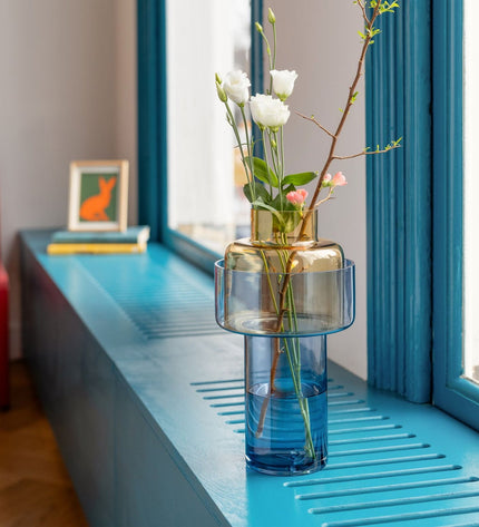 Vase Aura Amber Two-Piece 31 cm