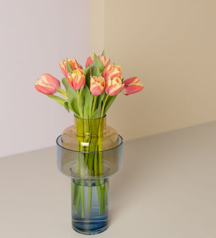 Vase Aura Amber Two-Piece 31 cm