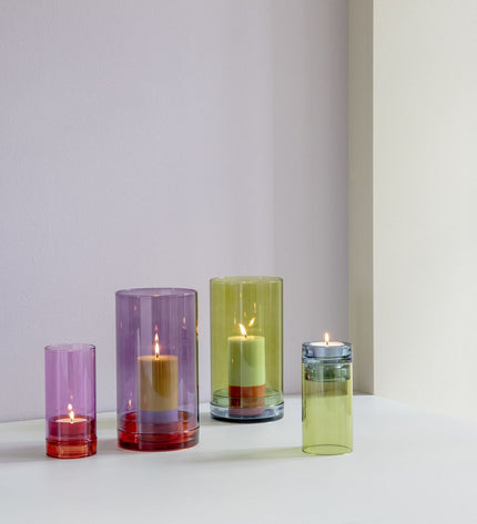 Lucius Glass Tealight Holder 28 cm, 2-piece
