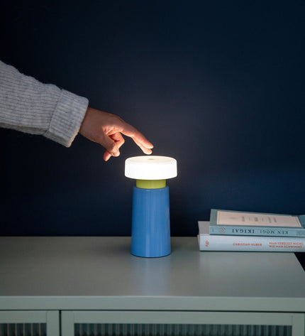 Victoria LED Rechargeable Table Lamp Aqua