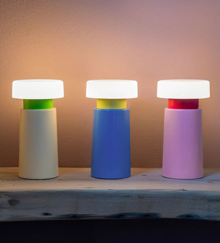 Victoria LED Rechargeable Table Lamp Aqua