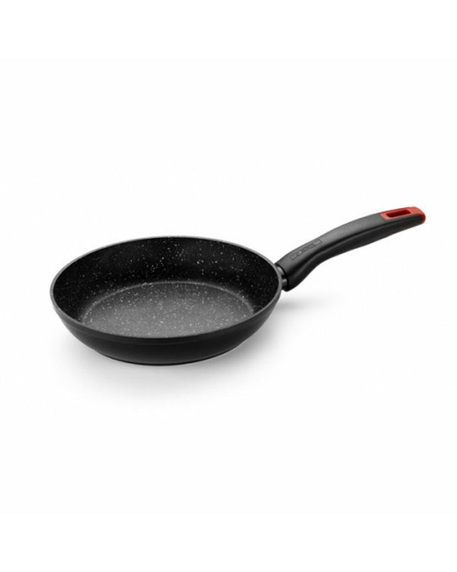 Black Monix M810022 imitation leather pan holder, 22 cm diameter, kitchen cookware accessory for house and cooking use.