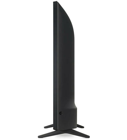 LG 32-inch HD LED Smart TV with Wi-Fi, black finish, sleek screen display, and control buttons on the side.